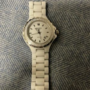 White ceramic watch